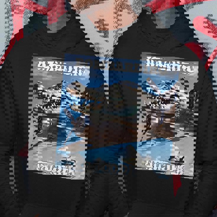 ボンバルディーロクロコダイルミーム パーカー 面白い贈り物