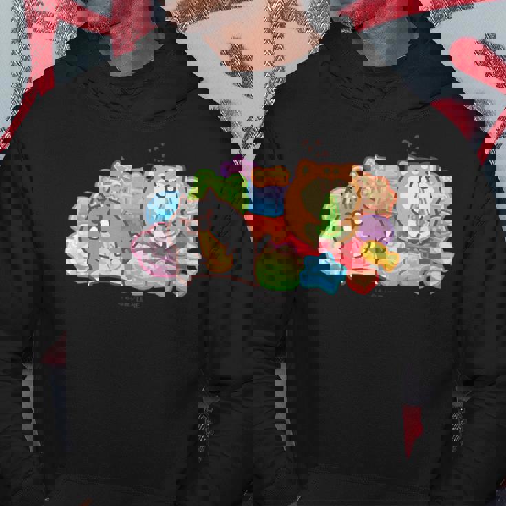 ボンレス犬とボンレス猫 カラフルスナック パーカー 面白い贈り物