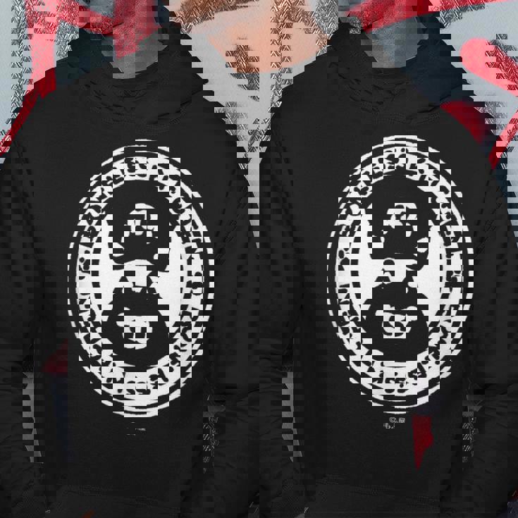 ボンレス犬とボンレス猫 ロゴ ダークカラー パーカー 面白い贈り物