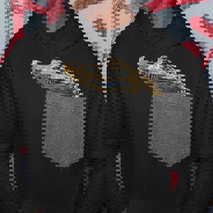 ポケットにワニ 愉快なアニマルデザイン パーカー 面白い贈り物