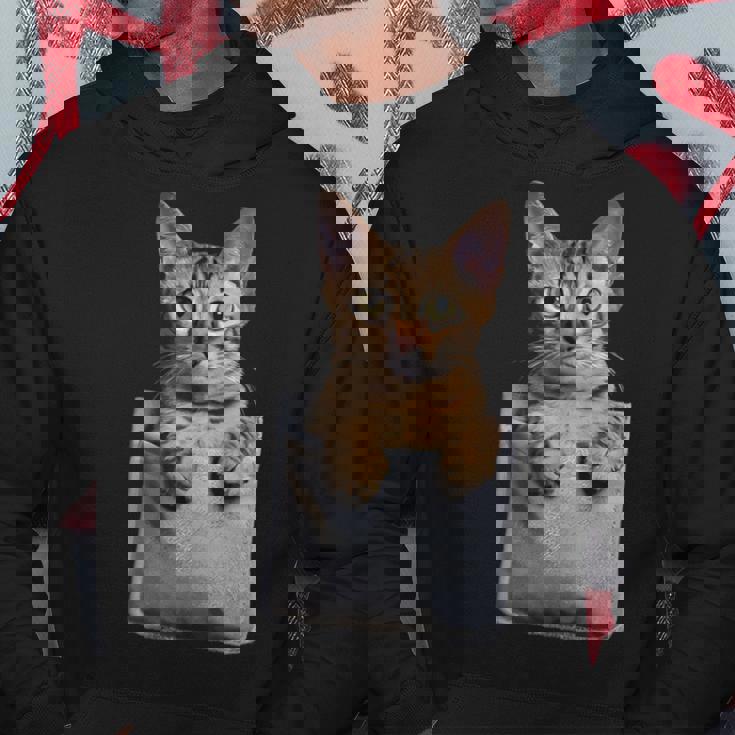 ポケットに入ったアビシニアン猫 パーカー 面白い贈り物