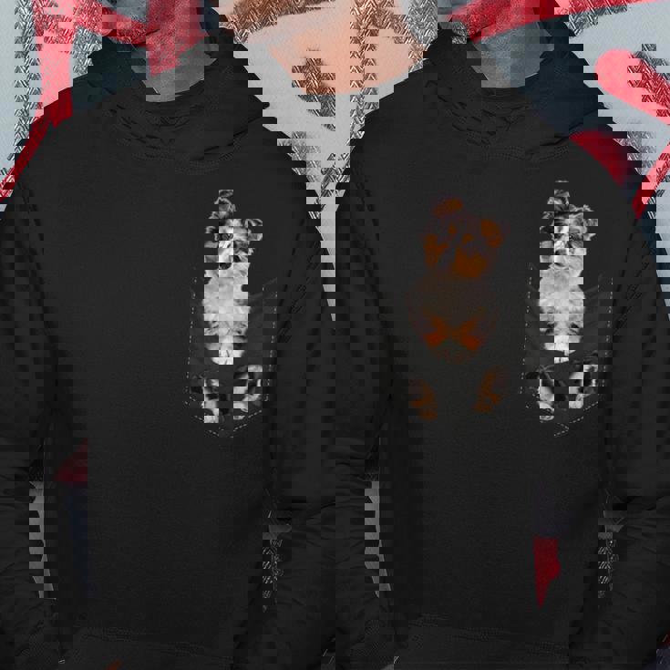 ポケットに入った面白いシェットランドシープドッグ シェルティー愛好家に パーカー 面白い贈り物