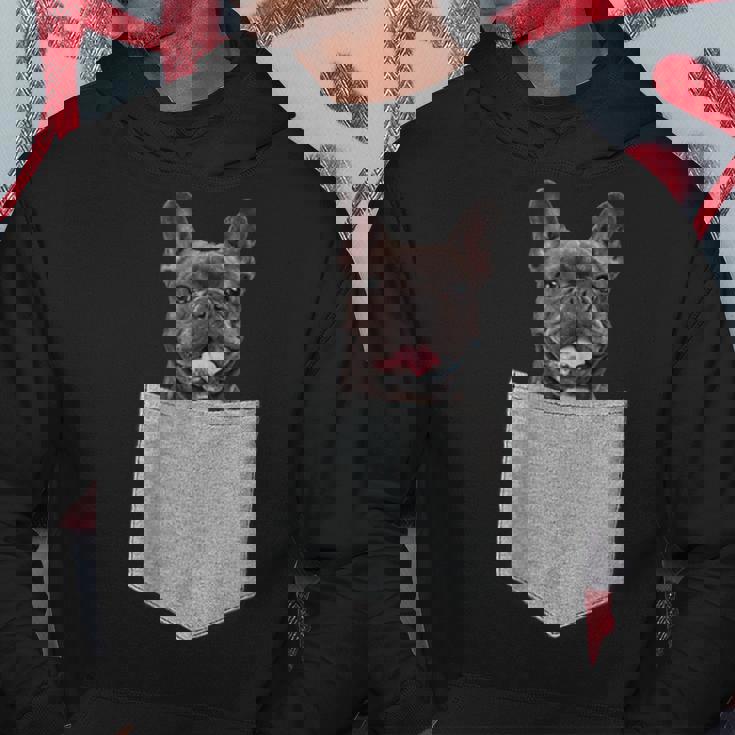 ポケットの中のフレンチブルドッグかわいいフレンチブルドッグオーナーギフト パーカー 面白い贈り物