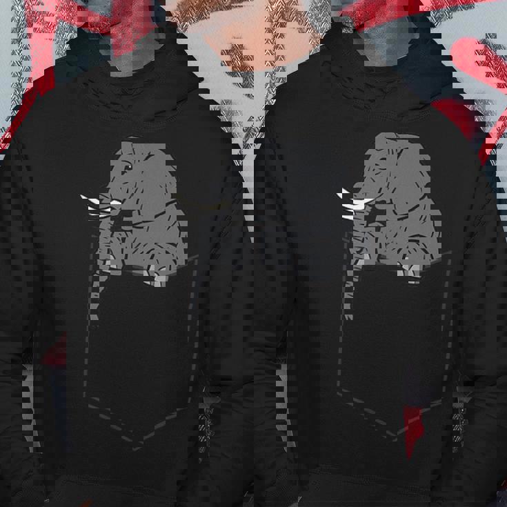 ポケットの中の象 面白いポケット象 パーカー 面白い贈り物