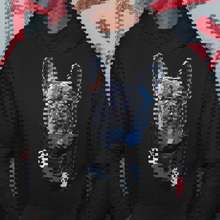 ポケットの中の面白いフレンチフレンチ犬好きフレンチブルドッグ パーカー 面白い贈り物