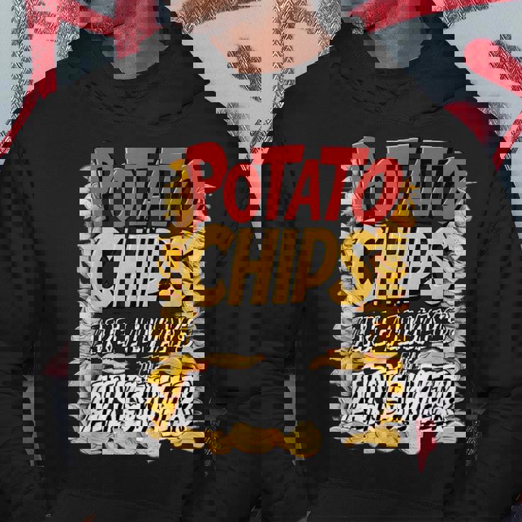 ポテトチップスは常に答えです スナック愛好家 ポテトチップス パーカー 面白い贈り物