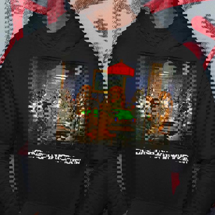 ポーカーをする犬 クラシックアートワーク アートワーク 犬 子犬 パーカー 面白い贈り物