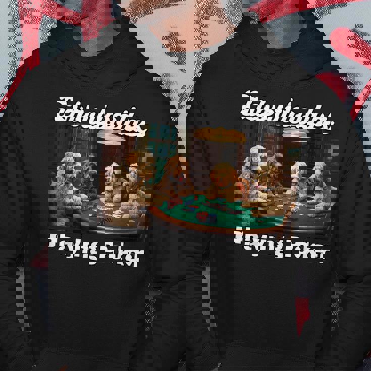 ポーカーをする犬 ラブラドゥードル オーストラリアの犬 ラブラドゥードル パーカー 面白い贈り物