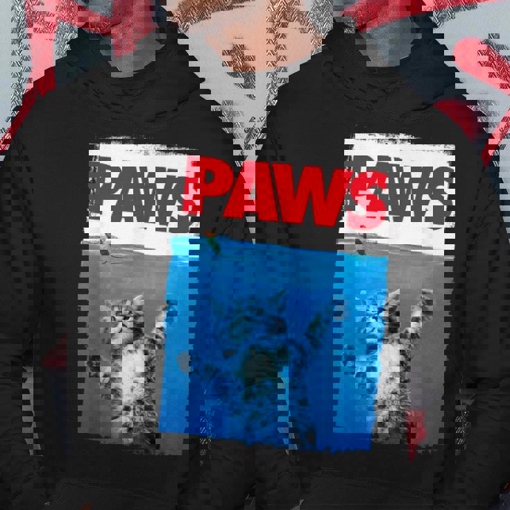 ポーズ（猫の足） かわいいパロディトップ パーカー 面白い贈り物