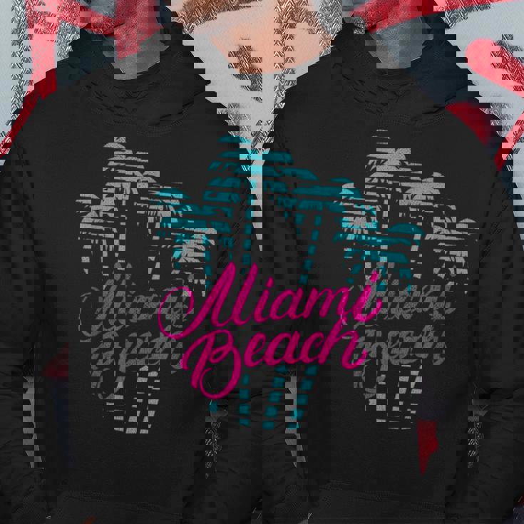 マイアミビーチのバケーションのお土産 80´Sマイアミビーチ パーカー 面白い贈り物