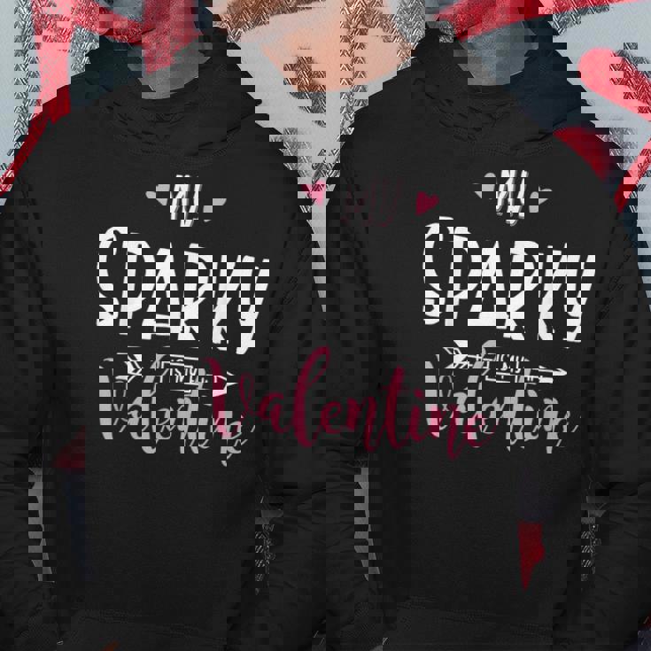 マイ・スパーキー・イズ・マイ・バレンタイン-スパーキー・グラフィック パーカー 面白い贈り物