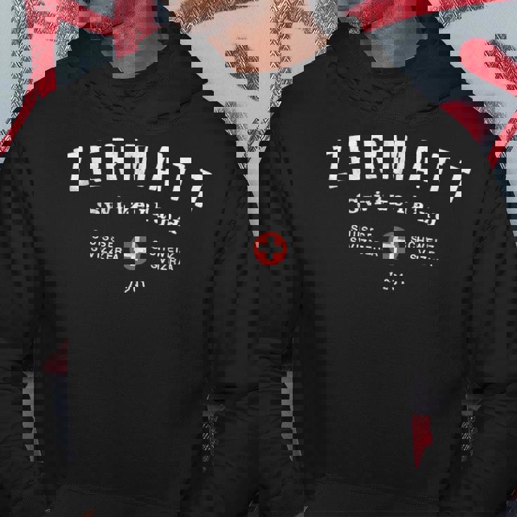 マッターホルン ツェルマット スイス スイス スヴィッツェラ スヴィズラ オールドスクール パーカー 面白い贈り物