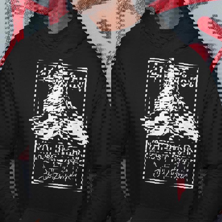 マッターホルン山 ツェルマット ハイキング スイス ギフト パーカー 面白い贈り物