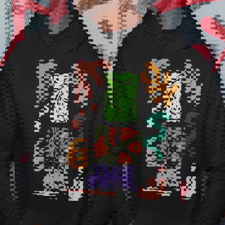 マティス風絵画 ボタニカル 花柄 抽象模様 パーカー 面白い贈り物