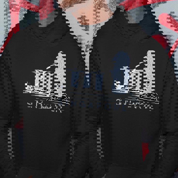 マリーナベイサンズ、マーライオンのスカイラインデザイン、象徴的なシンガポール パーカー 面白い贈り物