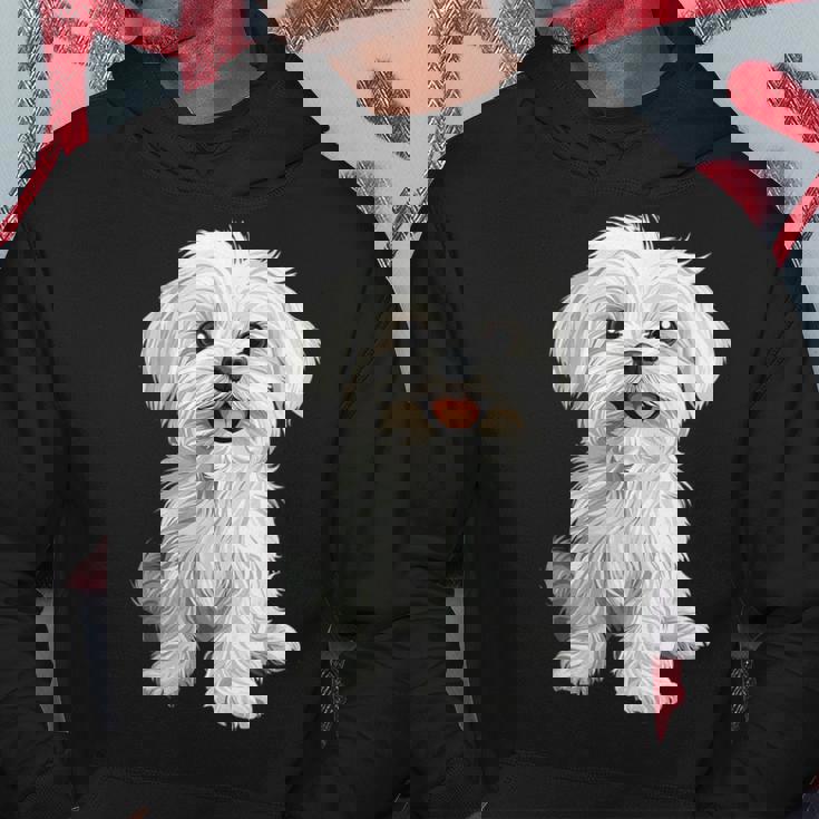 マルチーズ 犬 グラフィック ペット イラスト マルチーズ パーカー 面白い贈り物