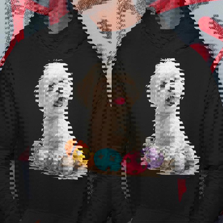 マルチーズ 犬 犬種 ハッピーイースター メンズ レディース キッズ パーカー 面白い贈り物