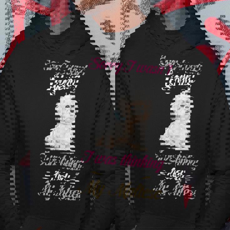 マルチーズすみません、マルチーズ犬の飼い主マルチプーの話を聞いていませんでした パーカー 面白い贈り物