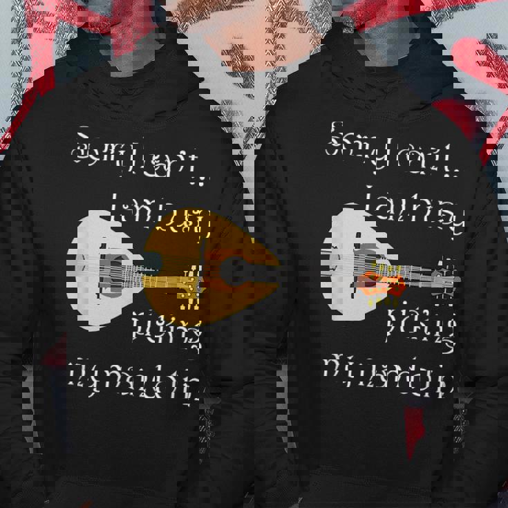 マンドリンピッキング ミュージシャン 音符 フォークミュージック パーカー 面白い贈り物