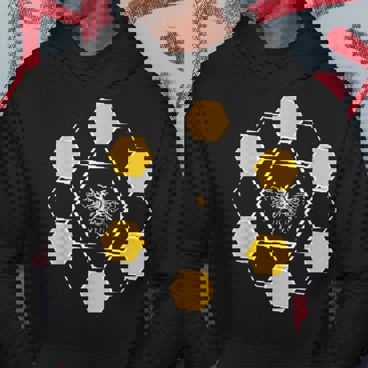 ミツバチユーモア六角形ナチュラルスタイル パーカー 面白い贈り物