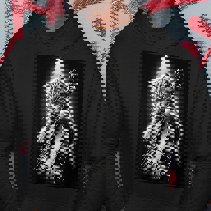 ミュージシャン チェロ奏者 面白い猫 チェロ奏者 パーカー 面白い贈り物