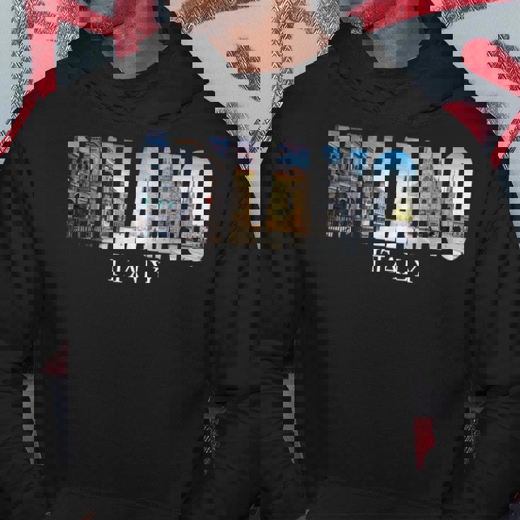 ミラノイタリア-ミラノイタリアファッションイタリアングラフィック パーカー 面白い贈り物