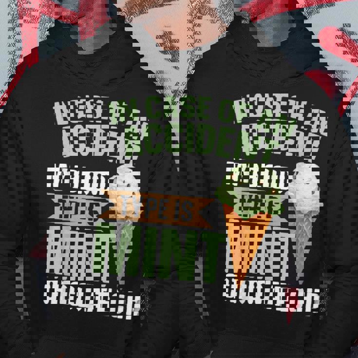 ミントチョコチップフレーバー ワッフルコーン ミントアイスクリーム パーカー 面白い贈り物