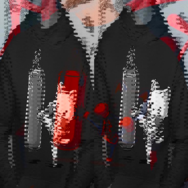 ムエタイ猫、キックボクシング パーカー 面白い贈り物