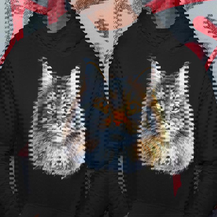 メインクーン 猫の肖像画 パーカー 面白い贈り物