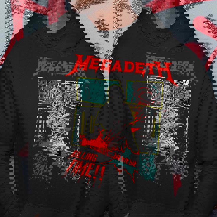 メガデス 世界をつぶす。暇つぶし。 パーカー 面白い贈り物