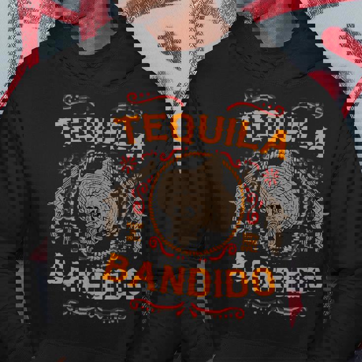 メキシカンスカル テキーラ バンディト クール スケルトン チャロ ギフトアイデア パーカー 面白い贈り物