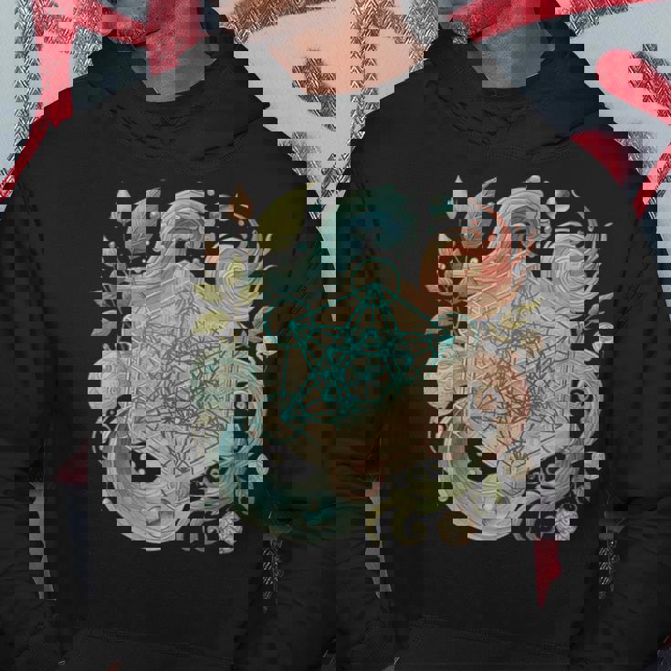 メタトロンキューブと自然の要素 火、土、水、風 パーカー 面白い贈り物