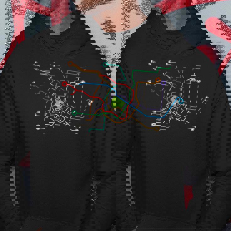 メトロ 全線 路線図 ロゴ 電車 パーカー 面白い贈り物