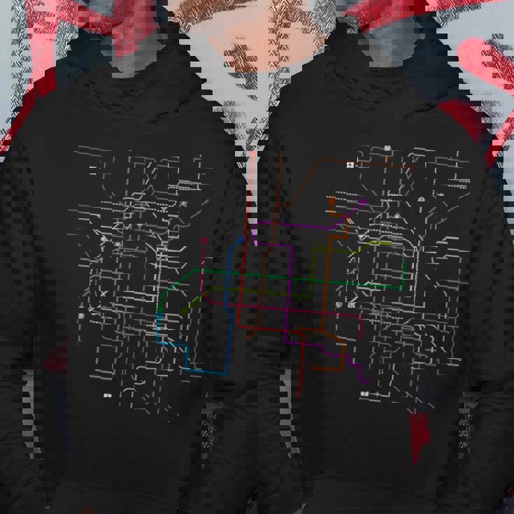 メトロ 大阪 全線 線路図 電車 地下鉄 パーカー 面白い贈り物