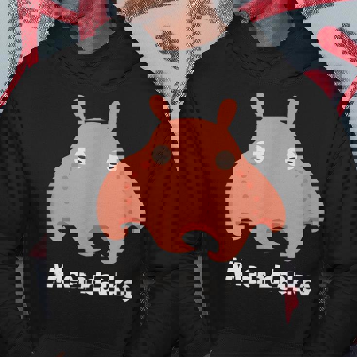 メンダコ 面蛸 イラスト ゆるい 簡単 おもしろ かわいい 人気 深海生物 タコの仲間 Ｍendako パーカー 面白い贈り物