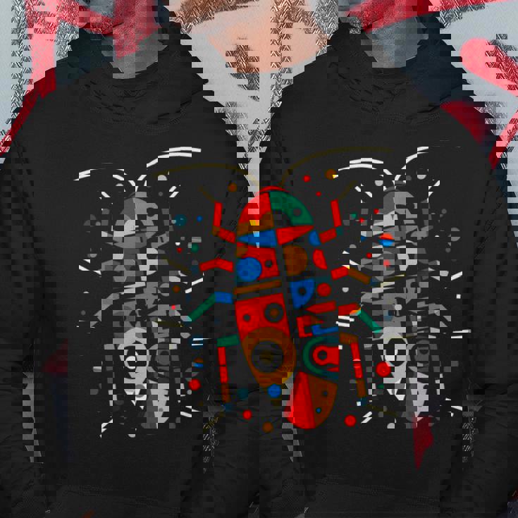 モダン 幾何学的 ミニマリズム イラスト ゴキブリ グラフィック パーカー 面白い贈り物