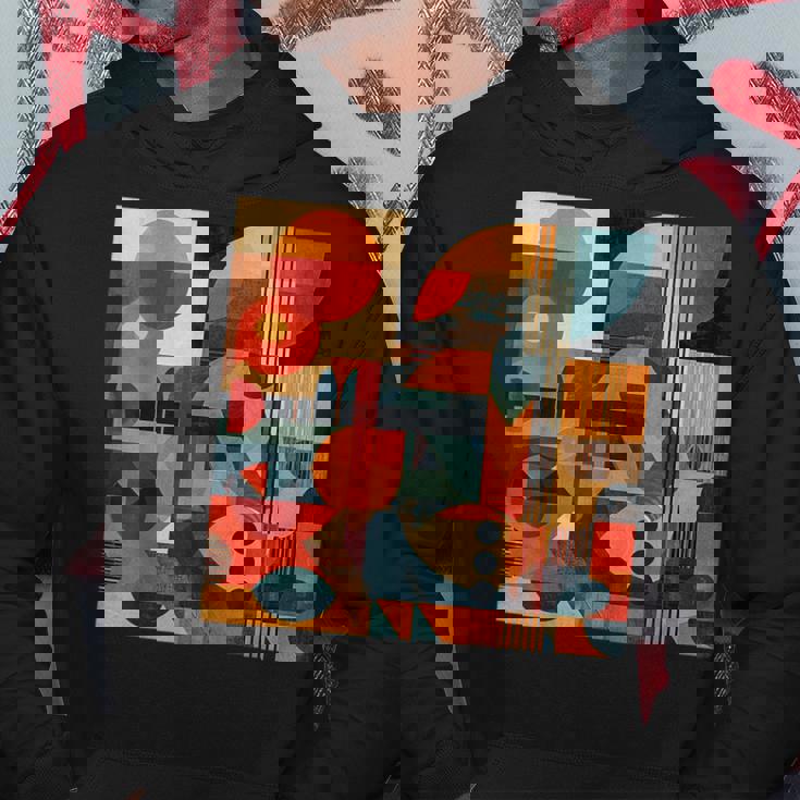 モダン 抽象 パターン ボーホー 抽象 幾何学 パーカー 面白い贈り物