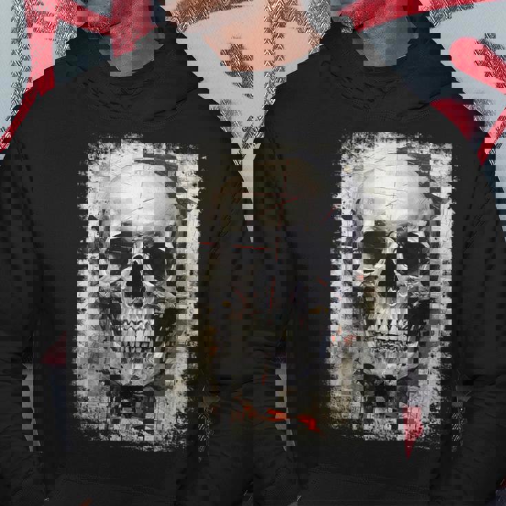 モダンなヒップホップ、レトロ、ヴィンテージ、エッジの効いた Y2k Hip Hop アーバン ストリートウェア、スカル パーカー 面白い贈り物