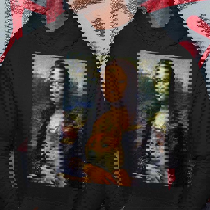 モナリサダヴィンチ プリントシャツ 柴犬とモナリサ パーカー 面白い贈り物