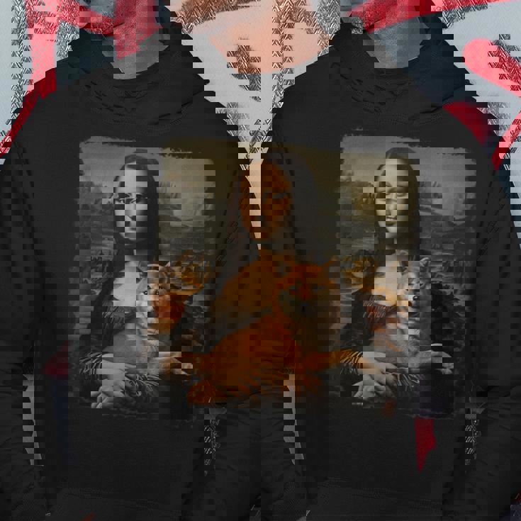 モナリザ 犬と一緒に 面白い 柴犬 アート 絵画 パーカー 面白い贈り物