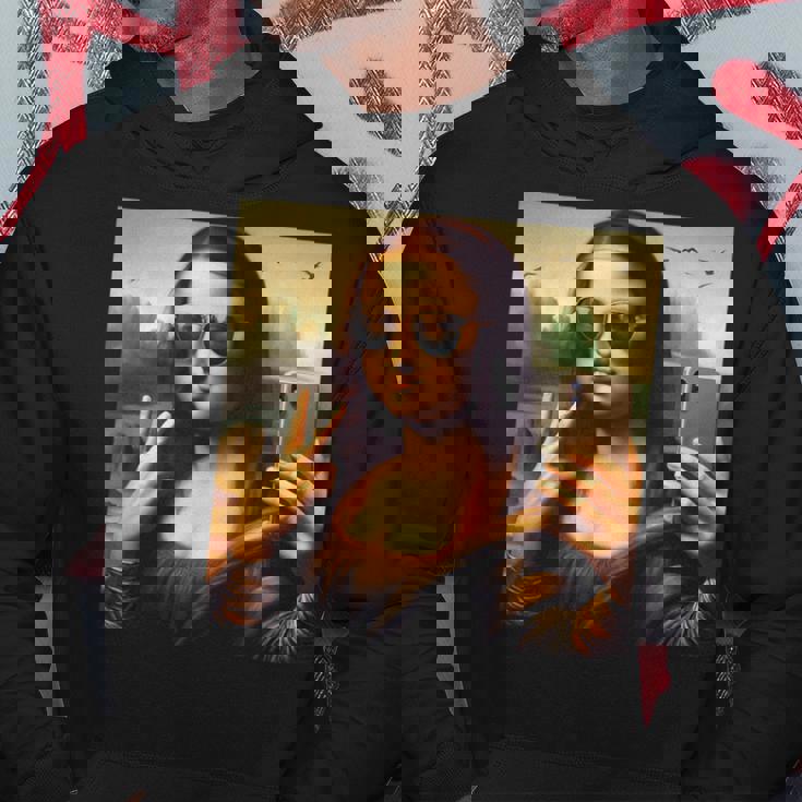 モナリザ・サングラスとセルフィー パーカー 面白い贈り物