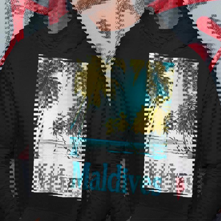 モルディブ島 ビーチ 熱帯風景 旅行 お土産 パーカー 面白い贈り物