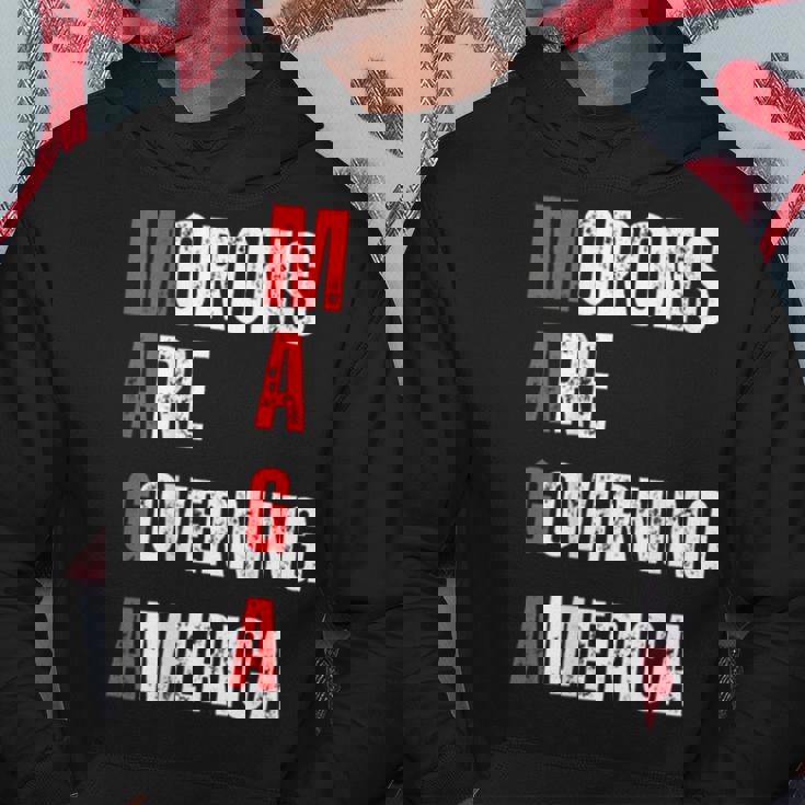 モロンはアメリカを支配している政治的ユーモアの自由のスピーチ パーカー 面白い贈り物