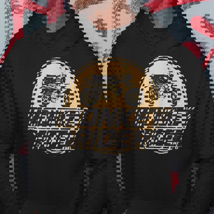 モンキーバイクライダーレトロクラシック原付オートバイtシャツ パーカー 面白い贈り物