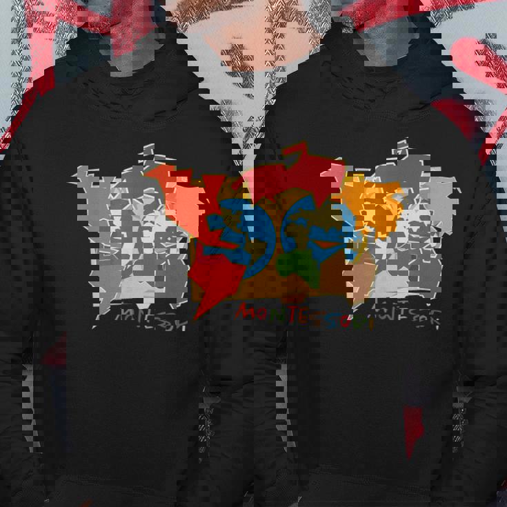 モンテッソーリ大陸の地図 パーカー 面白い贈り物