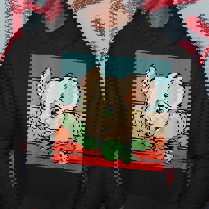 ヤマネ かわいい緑の葉 大きな目 愛らしい甘い動物 パーカー 面白い贈り物