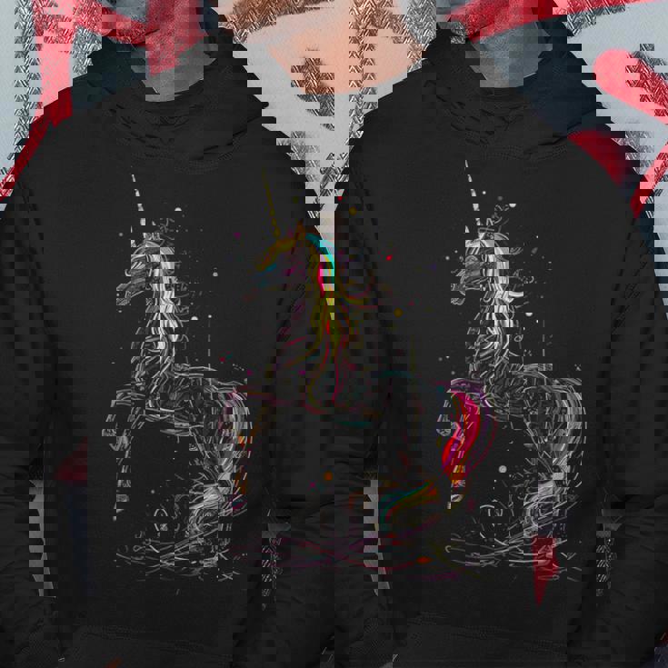 ユニコーン 虹 動物 モチーフ アートワーク ユニコーン パーカー 面白い贈り物