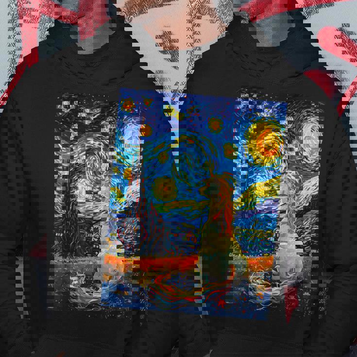 ユニコーン恋人のためのユニコーン恋人のスターリーナイトヴァンゴッホ パーカー 面白い贈り物