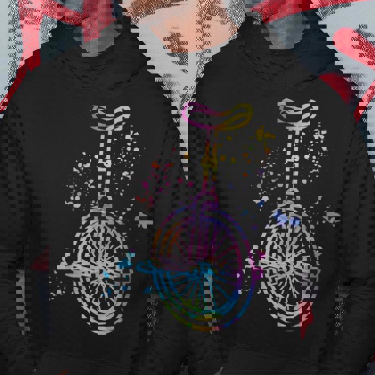 ユニサイクリスト 一輪車 ユニサイクリスト ユニサイクリスト カラースプラッシュ 一輪車 パーカー 面白い贈り物