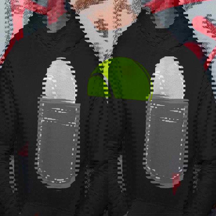 ユーモラスなテニスプレーヤーのための偽のポケットに入った面白いテニスボール パーカー 面白い贈り物